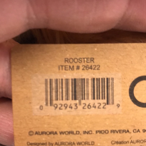 Aurora Realistic Miyoni Rooster Stuffed Animal - Picture 7 of 7